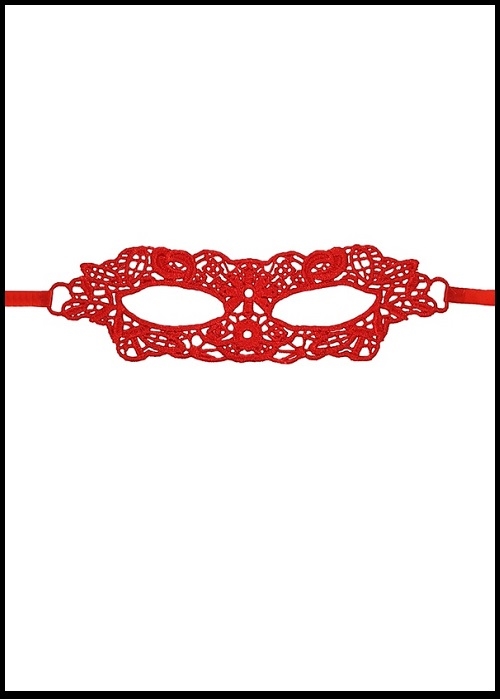 Rød masquerade maske